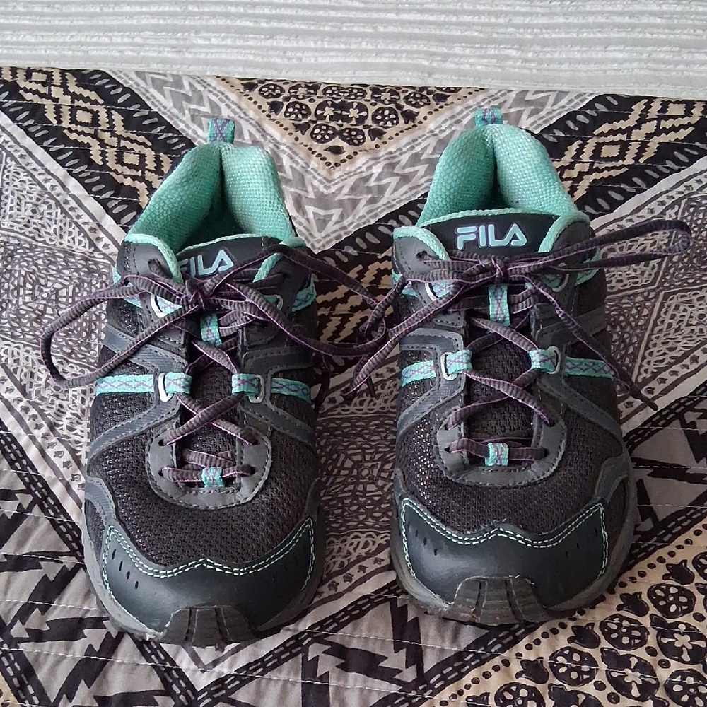 Fila Women's Charcoal and Mint Athletic Shoes